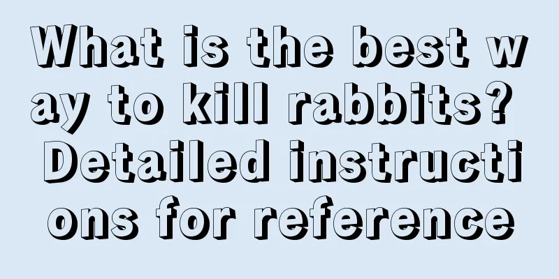 What is the best way to kill rabbits? Detailed instructions for reference