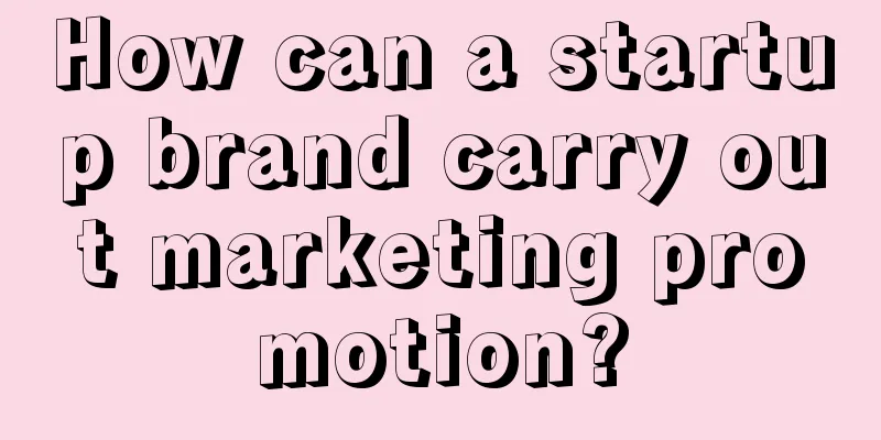 How can a startup brand carry out marketing promotion?