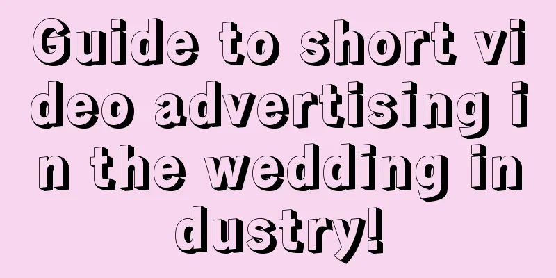 Guide to short video advertising in the wedding industry!