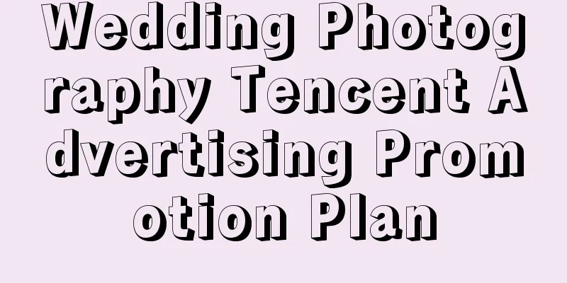 Wedding Photography Tencent Advertising Promotion Plan