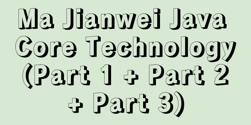 Ma Jianwei Java Core Technology (Part 1 + Part 2 + Part 3)