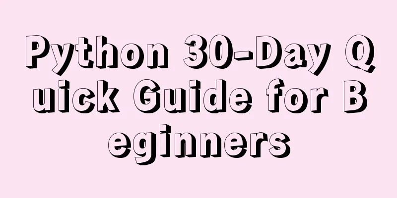 Python 30-Day Quick Guide for Beginners