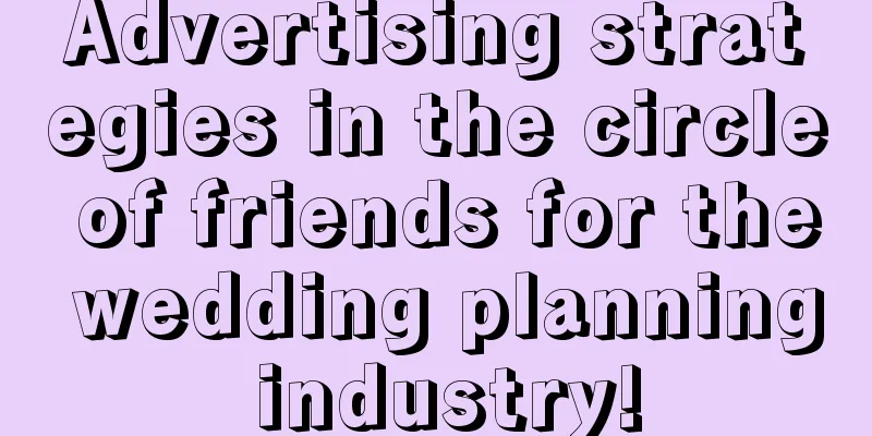 Advertising strategies in the circle of friends for the wedding planning industry!