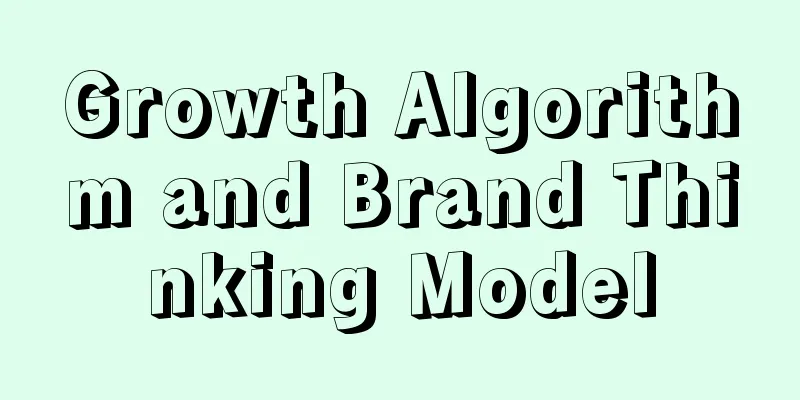 Growth Algorithm and Brand Thinking Model