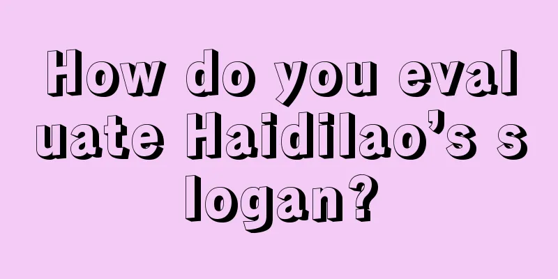 How do you evaluate Haidilao’s slogan?