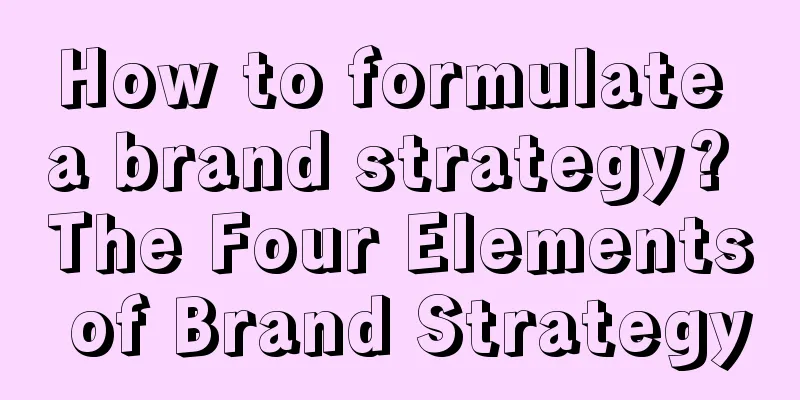 How to formulate a brand strategy? The Four Elements of Brand Strategy