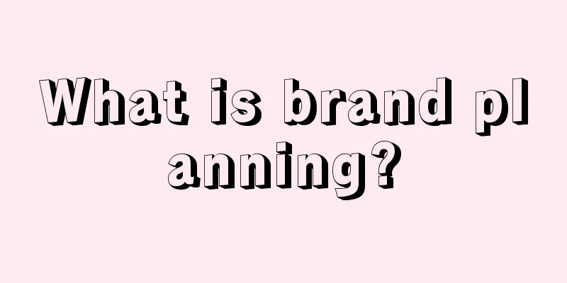 What is brand planning?