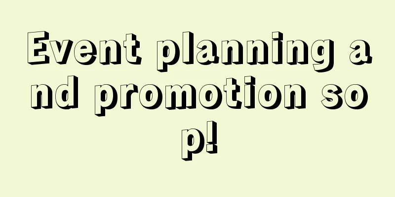 Event planning and promotion sop!