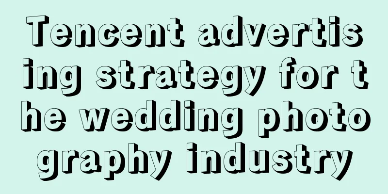 Tencent advertising strategy for the wedding photography industry