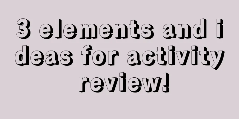 3 elements and ideas for activity review!