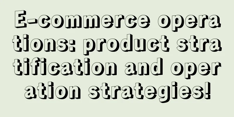 E-commerce operations: product stratification and operation strategies!