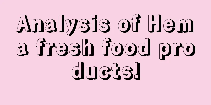 Analysis of Hema fresh food products!