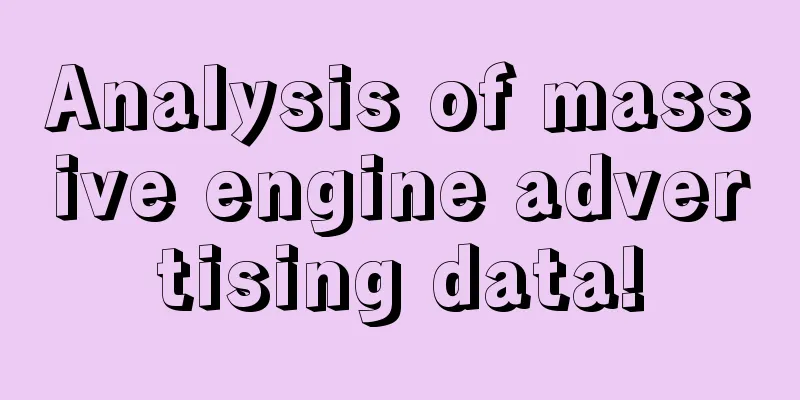 Analysis of massive engine advertising data!