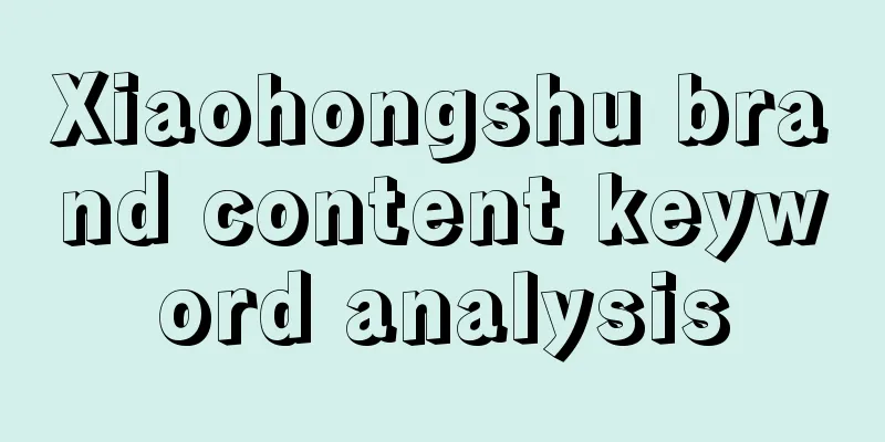 Xiaohongshu brand content keyword analysis