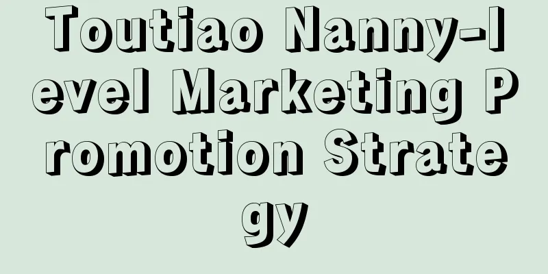 Toutiao Nanny-level Marketing Promotion Strategy