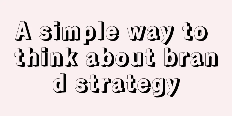 A simple way to think about brand strategy