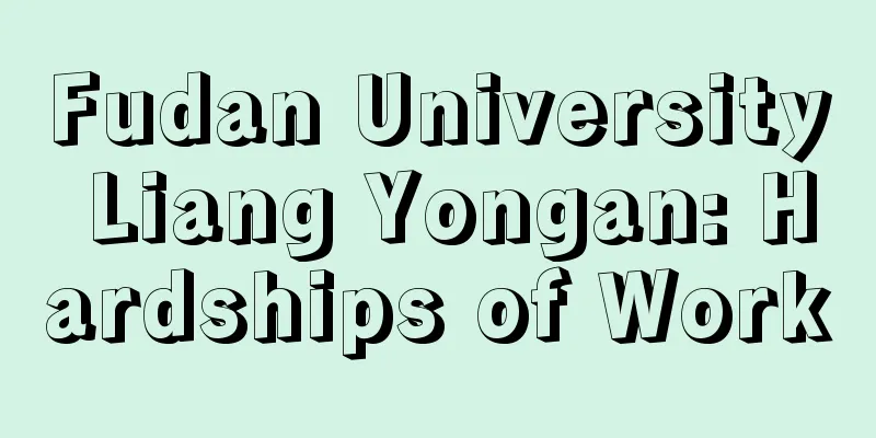 Fudan University Liang Yongan: Hardships of Work