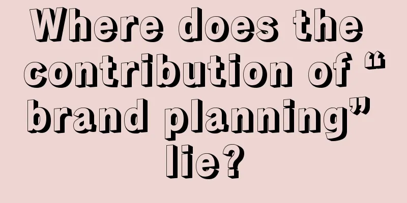 Where does the contribution of “brand planning” lie?