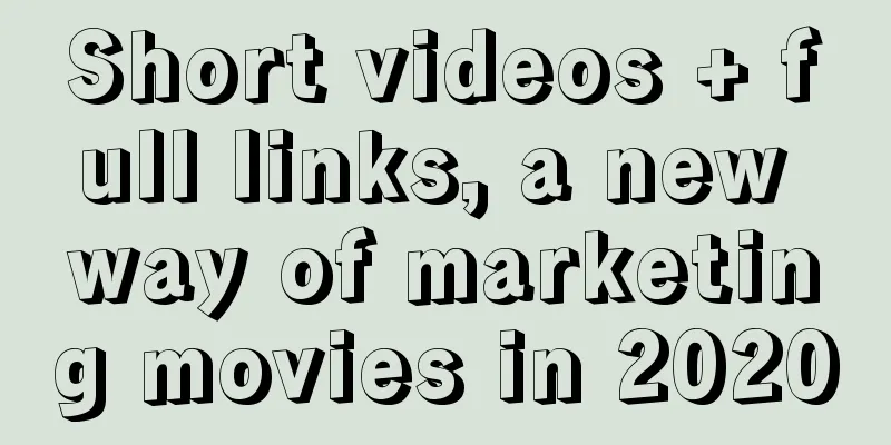 Short videos + full links, a new way of marketing movies in 2020