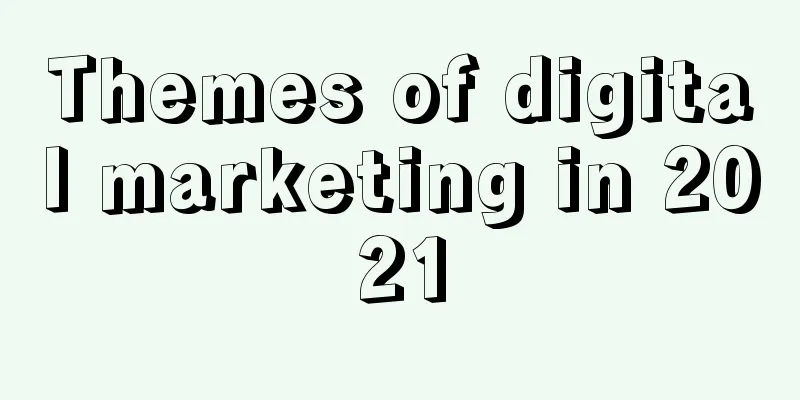 Themes of digital marketing in 2021