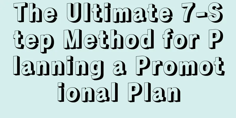 The Ultimate 7-Step Method for Planning a Promotional Plan