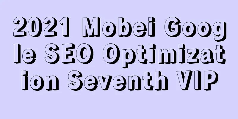 2021 Mobei Google SEO Optimization Seventh VIP