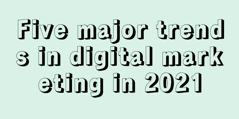 Five major trends in digital marketing in 2021