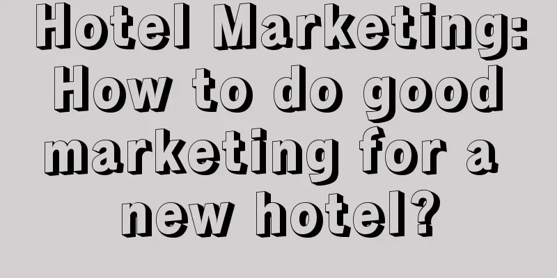 Hotel Marketing: How to do good marketing for a new hotel?