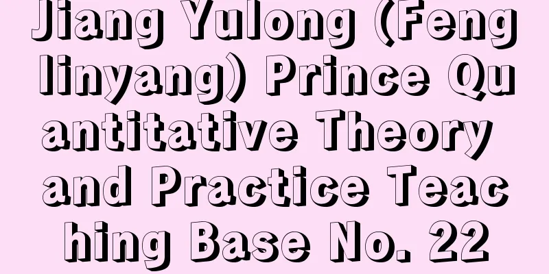 Jiang Yulong (Fenglinyang) Prince Quantitative Theory and Practice Teaching Base No. 22