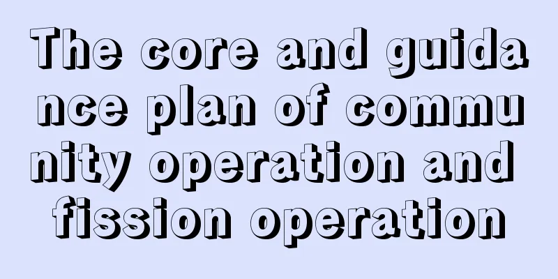 The core and guidance plan of community operation and fission operation