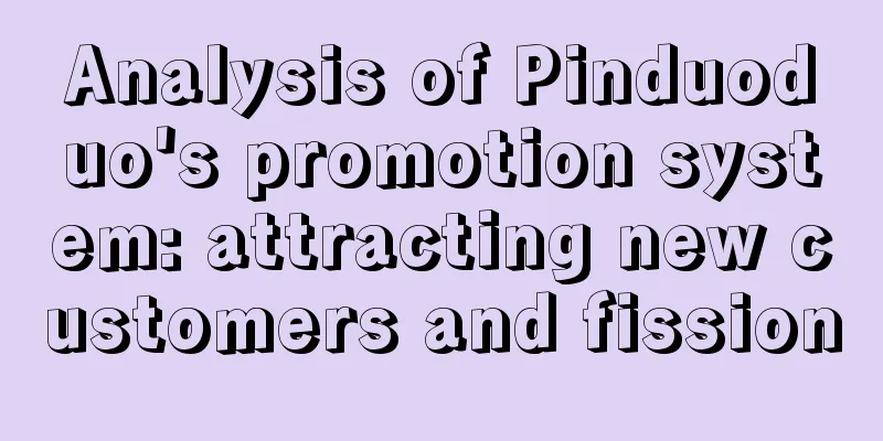 Analysis of Pinduoduo's promotion system: attracting new customers and fission