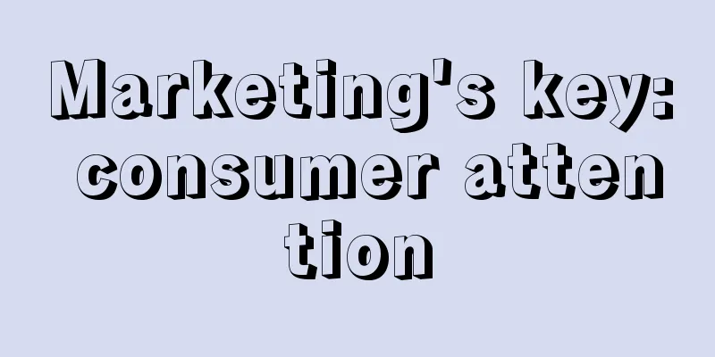 Marketing's key: consumer attention