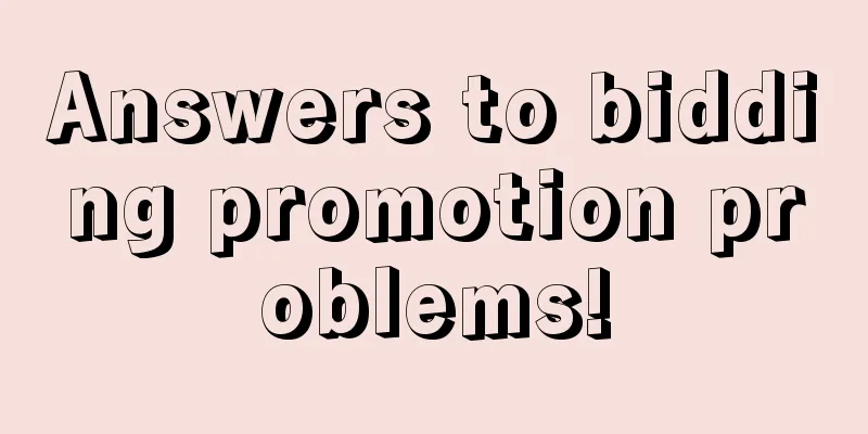 Answers to bidding promotion problems!