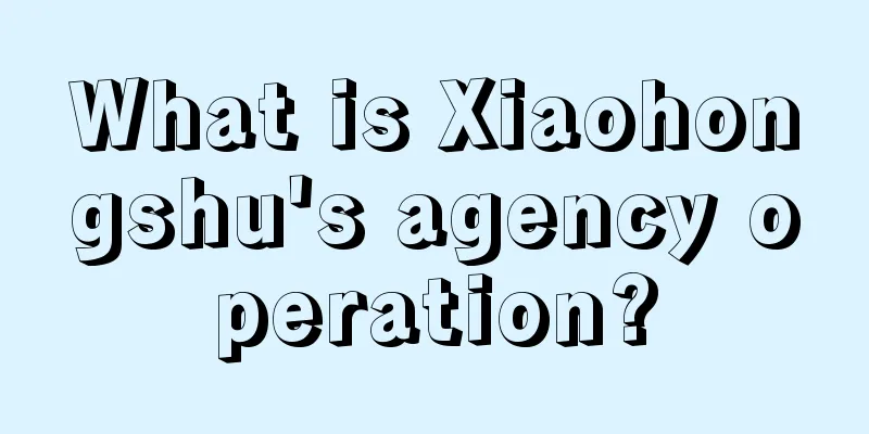 What is Xiaohongshu's agency operation?