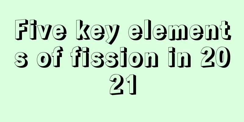 Five key elements of fission in 2021