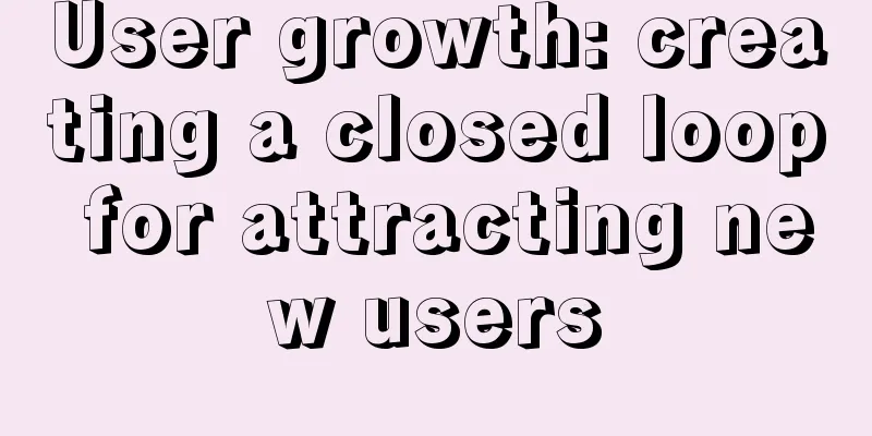 User growth: creating a closed loop for attracting new users