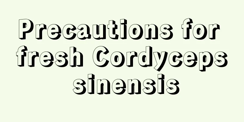 Precautions for fresh Cordyceps sinensis