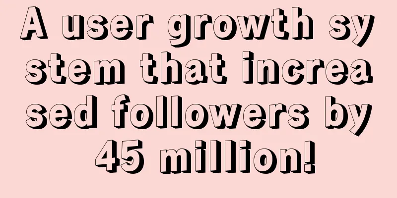 A user growth system that increased followers by 45 million!