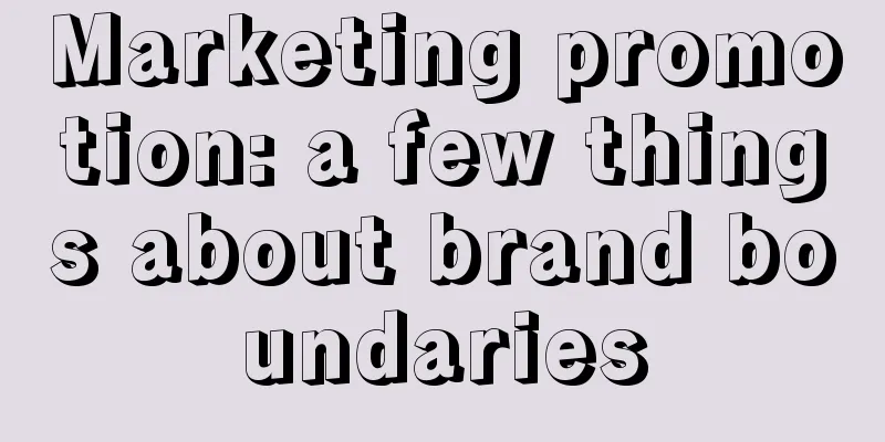 Marketing promotion: a few things about brand boundaries