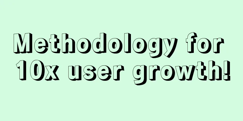 Methodology for 10x user growth!