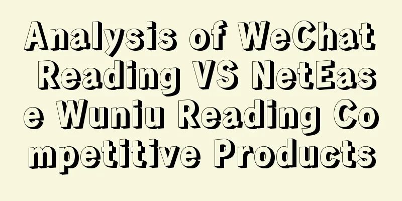 Analysis of WeChat Reading VS NetEase Wuniu Reading Competitive Products