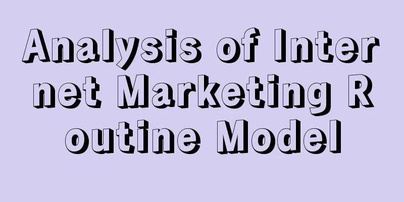 Analysis of Internet Marketing Routine Model