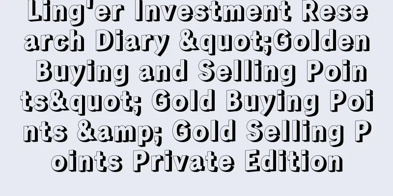 Ling'er Investment Research Diary "Golden Buying and Selling Points" Gold Buying Points & Gold Selling Points Private Edition