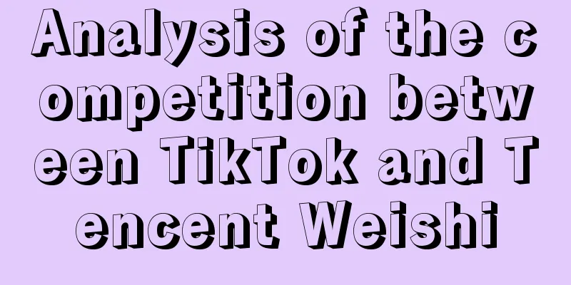 Analysis of the competition between TikTok and Tencent Weishi