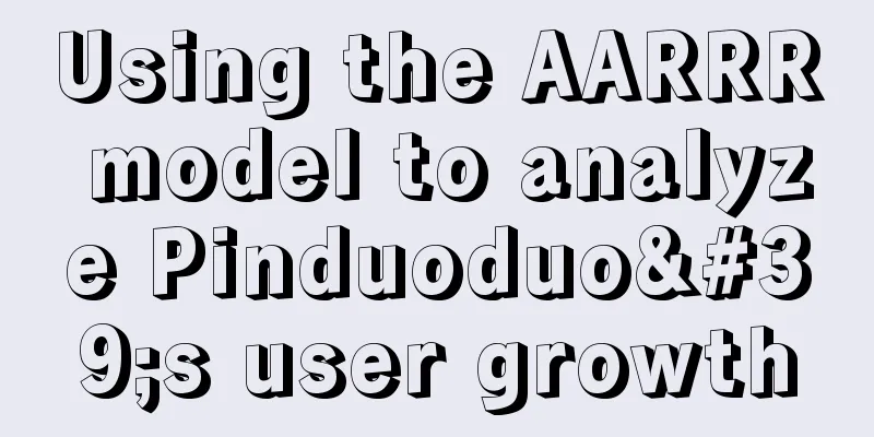 Using the AARRR model to analyze Pinduoduo's user growth