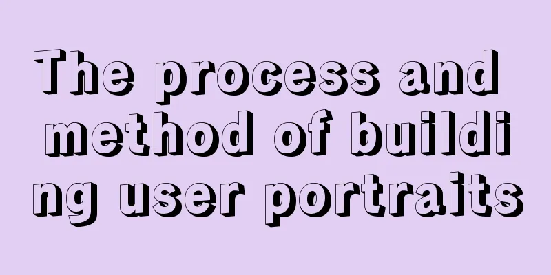 The process and method of building user portraits