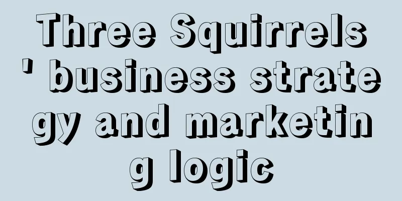 Three Squirrels' business strategy and marketing logic