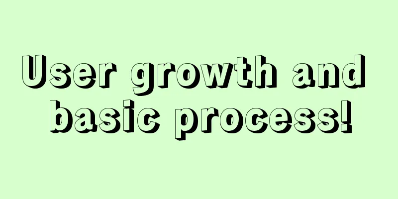 User growth and basic process!