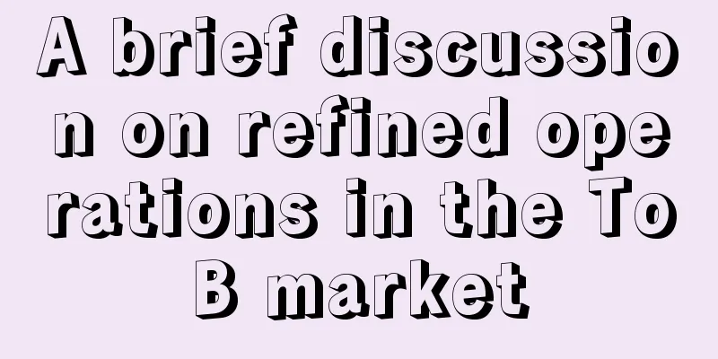 A brief discussion on refined operations in the ToB market