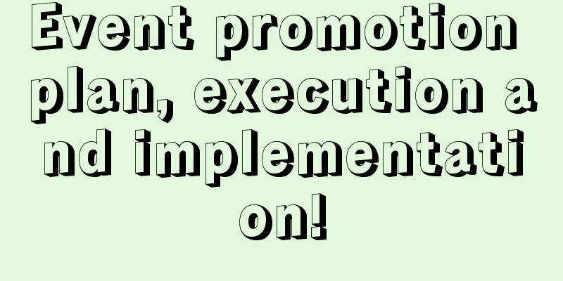 Event promotion plan, execution and implementation!